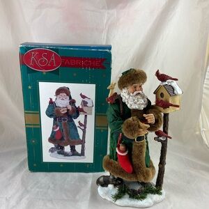 Kurt Adler KSA Fabriche Christmas Santa Bird Cat Squirrel Bird House 11” Tall